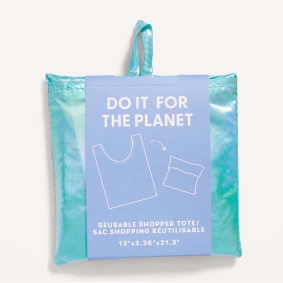 Fold-Up Shopping Bag Tote, Reusable, By Out-Tech, Folds to 4 1/4 x 4 1/4” Square - Picture 8 of 12